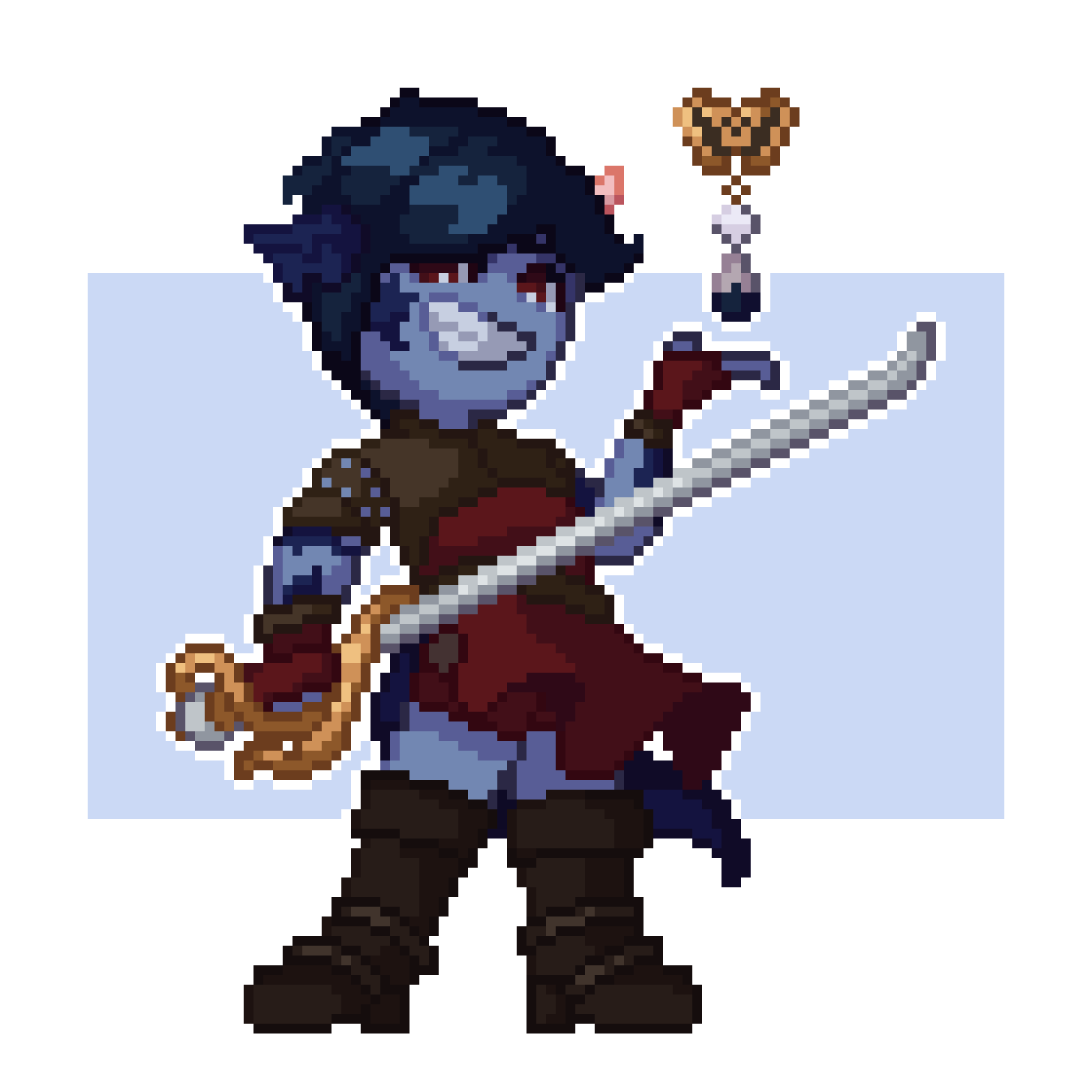 Commission work of a Final Fantasy XIV Au Ra character